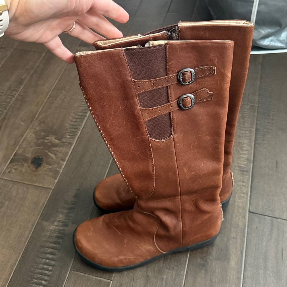 Women's Tall Casual Riding Boots - Brown - Picture 7 of 9